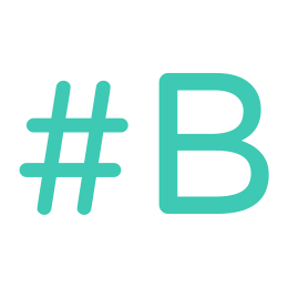 #B logo